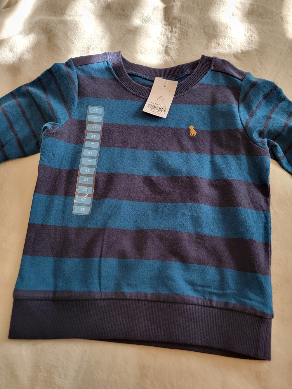 Carter's Blue and Navy Striped Long Sleeve Sweater